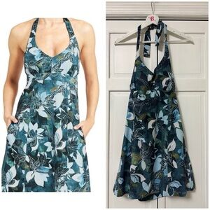 Athleta Women’s Size 8 Pack Everywhere Floral Halter Dress Beachy Travel